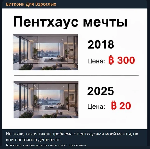 🤓А у криптанов элитное жилье стремительно дешевеет. Сочувствуем…