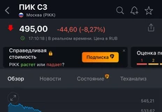 🤓ПИК слегка обрушил свои акции. Угроза корректировки дивидендной политики уронила стоимость всего на 8,27%