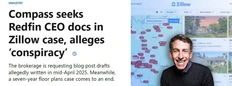 🤔Американская брокерская компания Compass усилила судебное давление на Redfin в рамках иска против Zillow, обвиняя