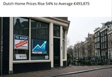 🤔А в Нидерландах средняя цена жилья в январе 2026 года выросла на 54% по сравнению с предыдущим уровнем нескольких лет назад, достигнув €493 875, что делает рынок одним из самых дорогих в Европе