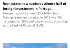 🤓В Португалии почти половина всех иностранных инвестиций теперь приходится на недвижимость