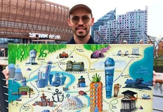 🤓Какое мимими! Художник Арсений Телятников изобразил Екатеринбург в стиле мультфильма «Губка Боб Квадратные Штаны».