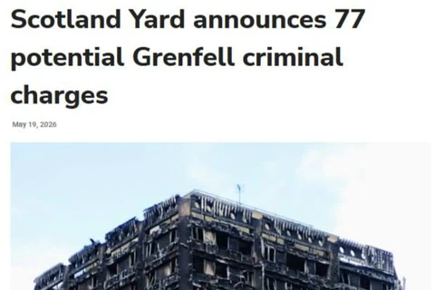 🤔В Великобритании полиция Scotland Yard заявила о 77 уголовных обвинениях по делу пожара в Grenfell Tower, где погибли 72 человека